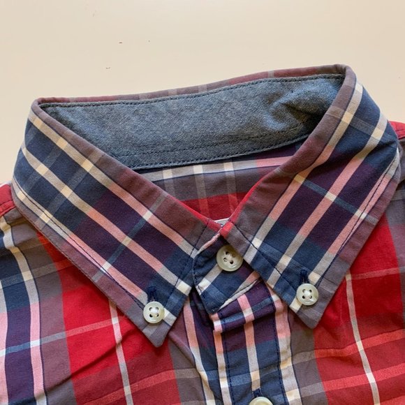 CREWCUTS cotton madras patterned shirt size 10 - Picture 11 of 12